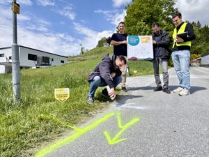 Trassierung der Glasfaserleitung zwischen Weißenbach und Liezen