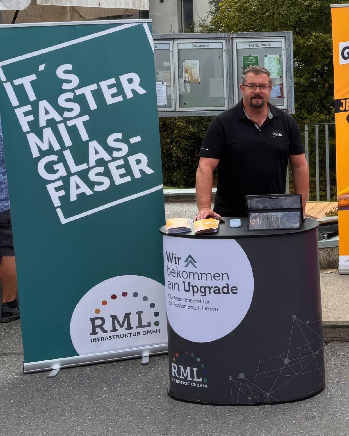 Infostand der RML Infrastruktur beim Aigner Kirtag 2026